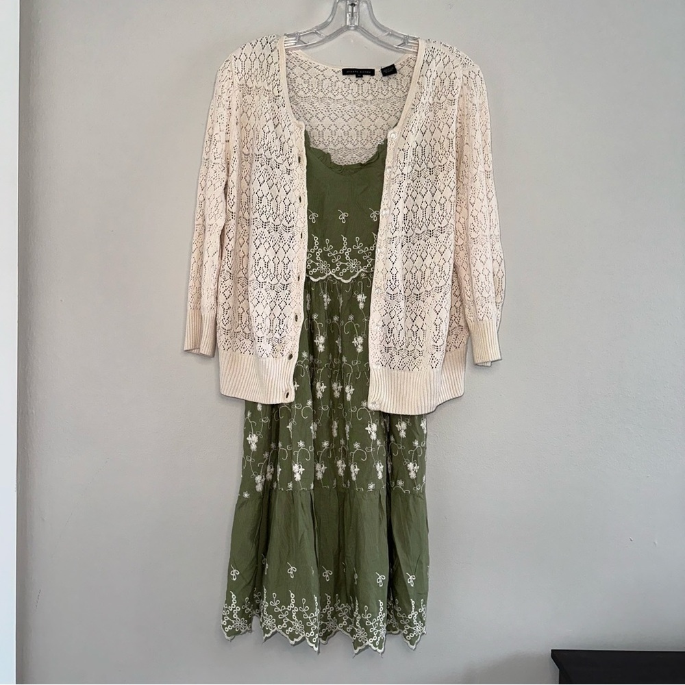 Jeanne Pierre - Spring Crochet Knit Cardigan